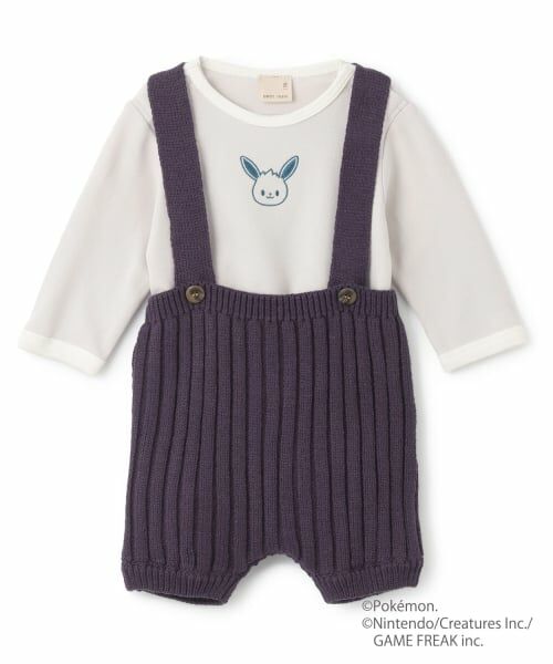 petit main / プティマイン ベビー・キッズウエア | 【モンポケ】サス付きパンツセット | 詳細2