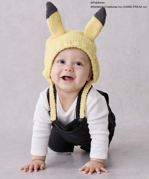 petit main / プティマイン ベビー・キッズグッズ | 【モンポケ】耳付きニット帽 | 詳細3