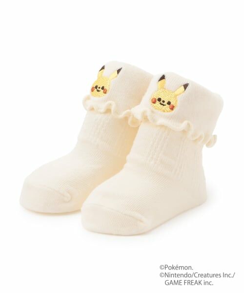 petit main / プティマイン ベビー・キッズウエア | 【モンポケ】モチーフソックス（オフ ホワイト）