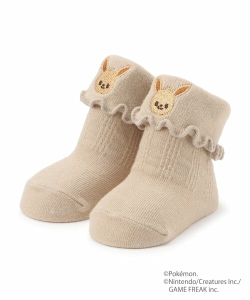 petit main / プティマイン ベビー・キッズウエア | 【モンポケ】モチーフソックス（ベージュ）