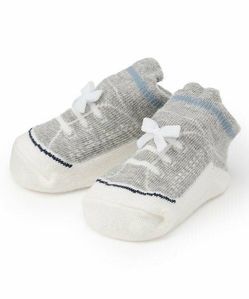 petit main / プティマイン ベビー・キッズウエア | スニーカーカップソックス（グレー）