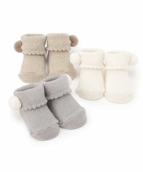 petit main / プティマイン ベビー・キッズウエア | ポンポンつきソックス | 詳細6