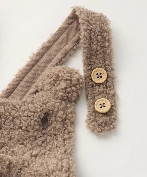 petit main / プティマイン ベビー・キッズウエア | もこもこクマサロペセット | 詳細10