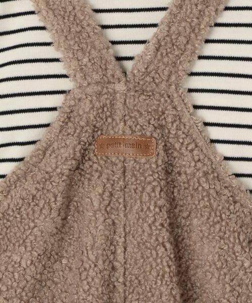petit main / プティマイン ベビー・キッズウエア | もこもこクマサロペセット | 詳細13