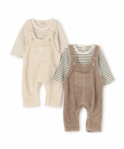 petit main / プティマイン ベビー・キッズウエア | もこもこクマサロペセット | 詳細16