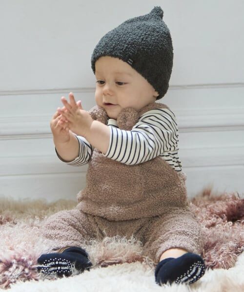 petit main / プティマイン ベビー・キッズウエア | もこもこクマサロペセット | 詳細2