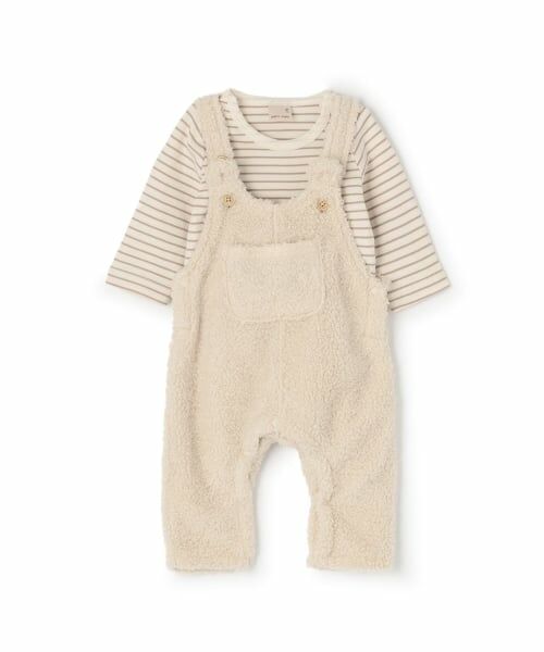 petit main / プティマイン ベビー・キッズウエア | もこもこクマサロペセット | 詳細3