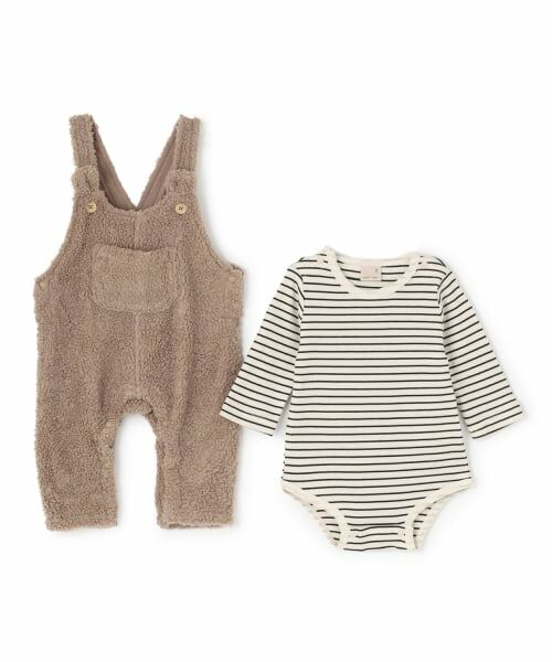 petit main / プティマイン ベビー・キッズウエア | もこもこクマサロペセット | 詳細6