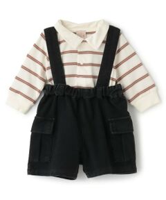 petit main / プティマイン ベビー・キッズウエア | サスつきカーゴパンツセット