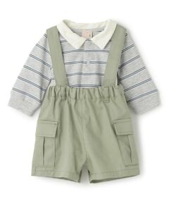 petit main / プティマイン ベビー・キッズウエア | サスつきカーゴパンツセット