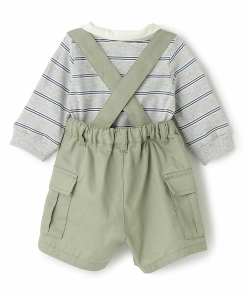 petit main / プティマイン ベビー・キッズウエア | サスつきカーゴパンツセット | 詳細1