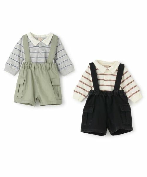 petit main / プティマイン ベビー・キッズウエア | サスつきカーゴパンツセット | 詳細9