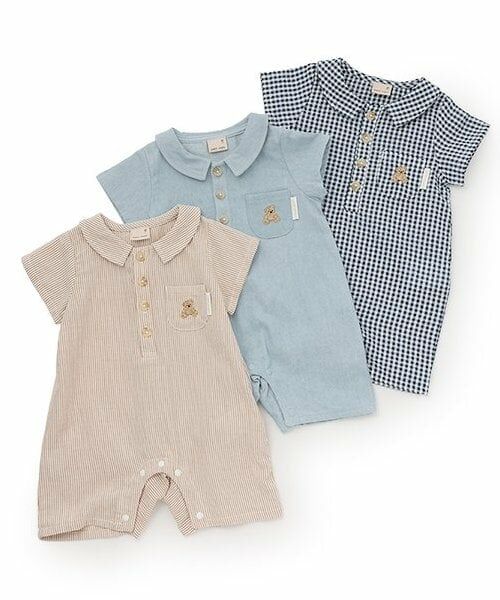 petit main / プティマイン ロンパース | 半袖シャツカバーオール | 詳細9