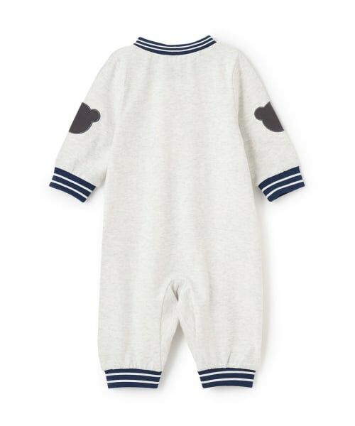 petit main / プティマイン ロンパース | 配色ラインリブカバーオール | 詳細1