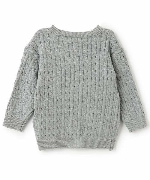 petit main / プティマイン ベビー・キッズウエア | くま刺しゅうカーディガン | 詳細3