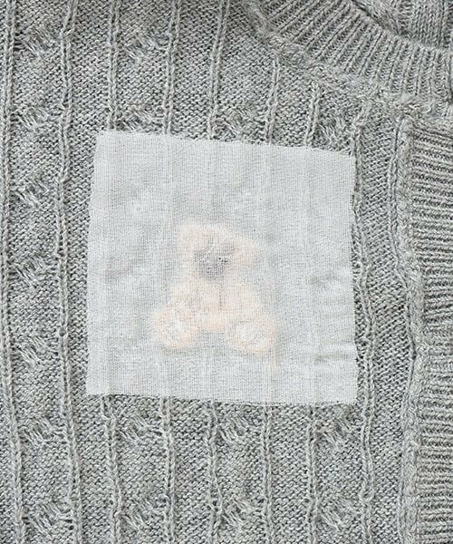 petit main / プティマイン ベビー・キッズウエア | くま刺しゅうカーディガン | 詳細6