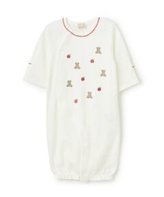 petit main / プティマイン ロンパース | 【オーガニック】アニマル刺しゅう2WAYオール