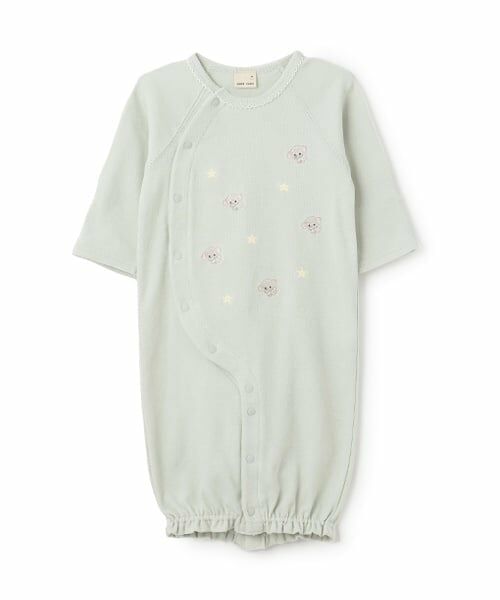 petit main / プティマイン ロンパース | 【オーガニック】アニマル刺しゅう2WAYオール | 詳細3