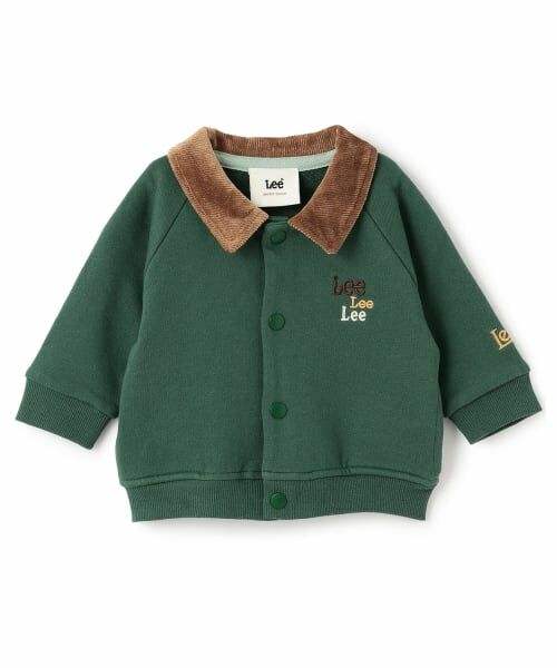 petit main / プティマイン ベビー・キッズウエア | 【Lee】襟付きジャケット（グリーン）