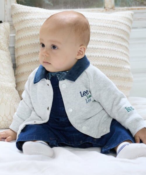 petit main / プティマイン ベビー・キッズウエア | 【Lee】襟付きジャケット（シロ杢）