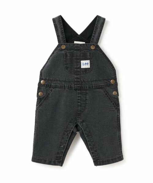 petit main / プティマイン ベビー・キッズウエア | 【Lee】デニムオーバーオール（黒）