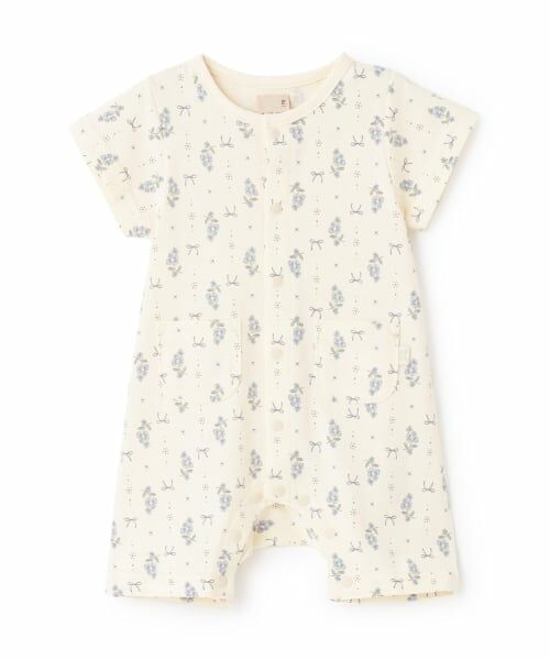 petit main / プティマイン ロンパース | 【GOODPRICE】半袖カバーオール（薄ベージュ）