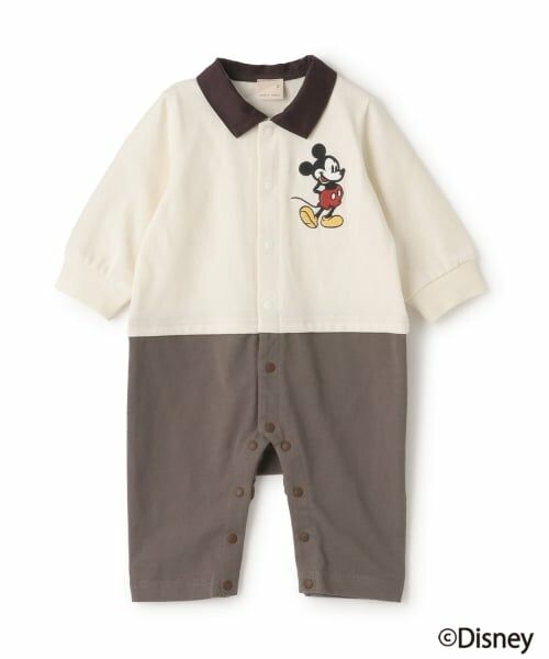 petit main / プティマイン ロンパース | 【Disney】【リンク】ラガーカバーオール（アイボリー）
