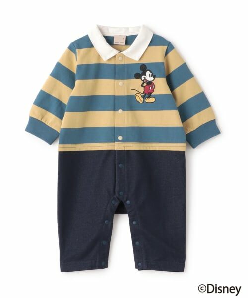 petit main / プティマイン ロンパース | 【Disney】【リンク】ラガーカバーオール（クリーム）