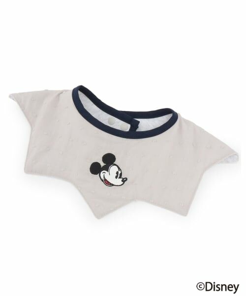 petit main / プティマイン スタイ・ビブ | 【DIsney】モチーフスタイ（グレー）