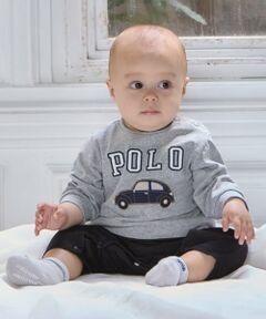 petit main / プティマイン ロンパース | 【POLO BCS】アップリケ長袖カバーオール