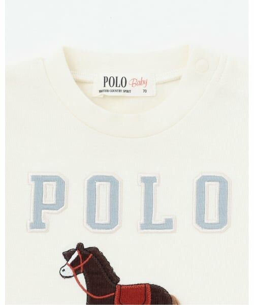 petit main / プティマイン ロンパース | 【POLO BCS】アップリケ長袖カバーオール | 詳細7