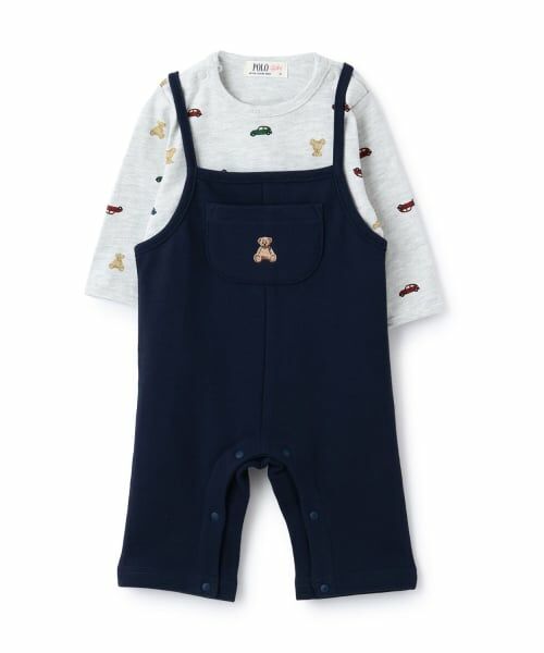 petit main / プティマイン ベビー・キッズウエア | 【POLO BCS】モチーフ長袖サロペット | 詳細7