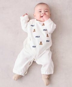 petit main / プティマイン ロンパース | 【POLO BCS】モチーフ刺繍長袖2WAYオール
