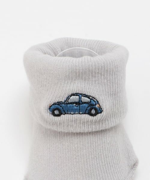 petit main / プティマイン ベビー・キッズウエア | 【POLO BCS】くるま刺繍カップソックス | 詳細3