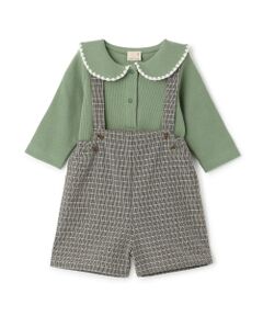 petit main / プティマイン ベビー・キッズウエア | 衿つきロンパース＋パンツセット