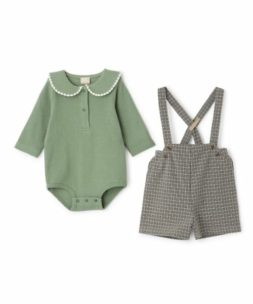 petit main / プティマイン ベビー・キッズウエア | 衿つきロンパース＋パンツセット | 詳細2