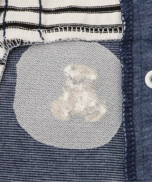 petit main / プティマイン ロンパース | クマ刺しゅうサロペ風カバーオール | 詳細3