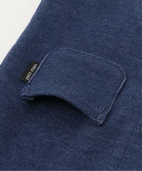 petit main / プティマイン ロンパース | クマ刺しゅうサロペ風カバーオール | 詳細5