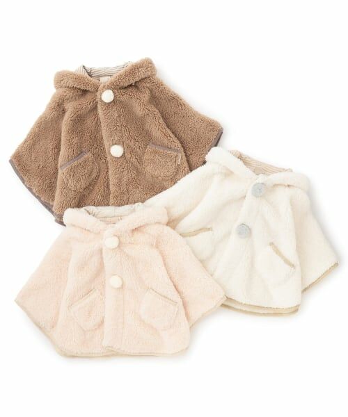 petit main / プティマイン ベビー・キッズウエア | 【抗菌防臭】2WAYアニマルボアケープ | 詳細10