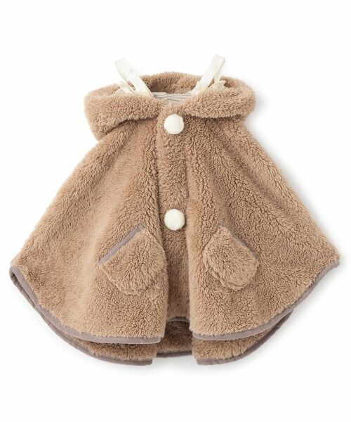 petit main / プティマイン ベビー・キッズウエア | 【抗菌防臭】2WAYアニマルボアケープ | 詳細5