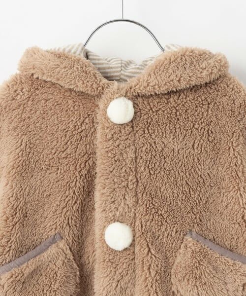 petit main / プティマイン ベビー・キッズウエア | 【抗菌防臭】2WAYアニマルボアケープ | 詳細6