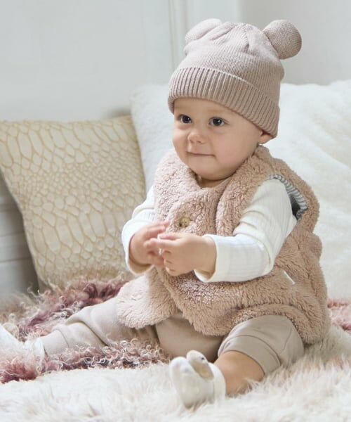 petit main / プティマイン ベビー・キッズウエア | 【抗菌防臭】ボアベスト | 詳細1