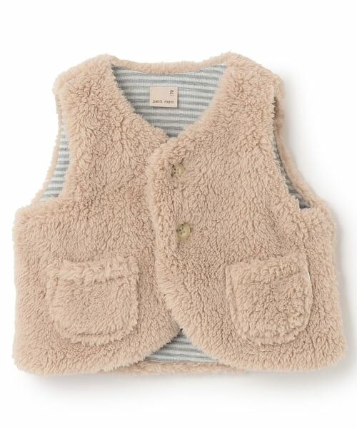 petit main / プティマイン ベビー・キッズウエア | 【抗菌防臭】ボアベスト | 詳細2