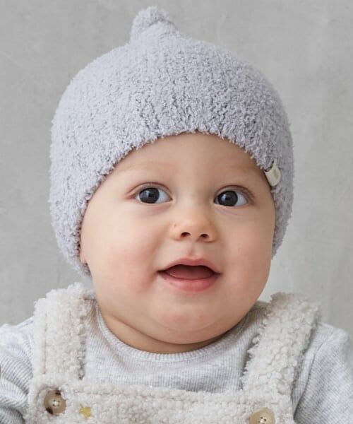 petit main / プティマイン ベビー・キッズグッズ | とんがりマシュマロビーニー（ライト グレー）