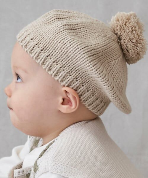 petit main / プティマイン ベビー・キッズグッズ | ポンポンつきベレー帽 | 詳細1