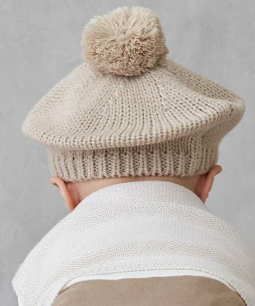 petit main / プティマイン ベビー・キッズグッズ | ポンポンつきベレー帽 | 詳細2