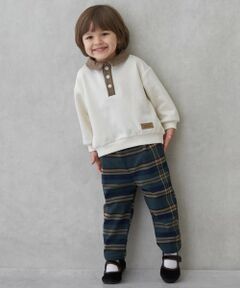 petit main / プティマイン その他パンツ | チェックのびのび起毛ストレッチパンツ