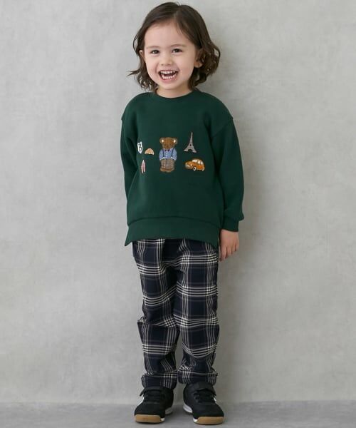 petit main / プティマイン その他パンツ | チェックのびのび起毛ストレッチパンツ | 詳細3