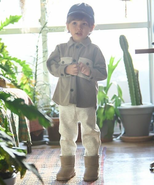 petit main / プティマイン その他パンツ | 【防汚】フワのびっとテレコレギンス | 詳細1