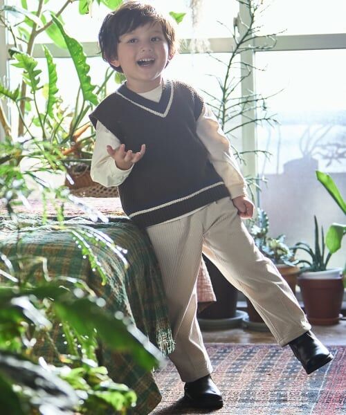 petit main / プティマイン その他パンツ | ゆるシルエットタックパンツ | 詳細3